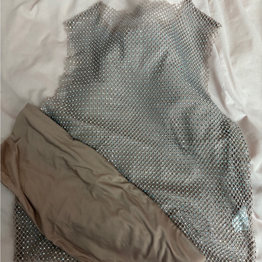 Dynamite - Sparkling Mesh and tan top